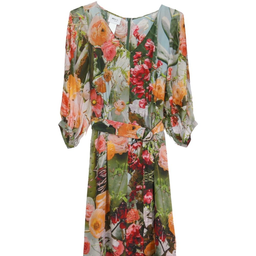 Akris Cactus Blossom Print Punto Dress